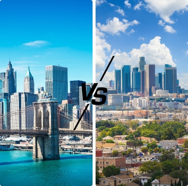 How is New York Compared to Los Angeles